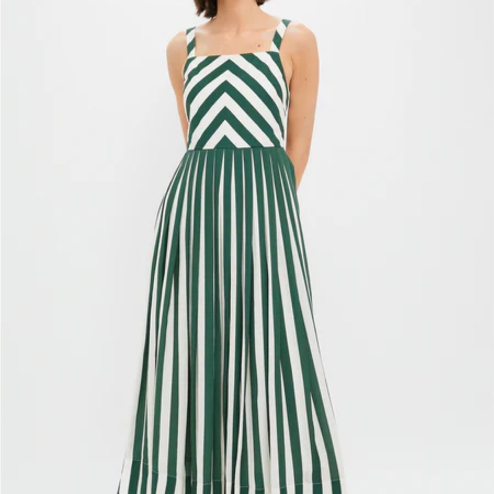 Tuckernuck Green Stripe Laina Dress Sz Small NWT